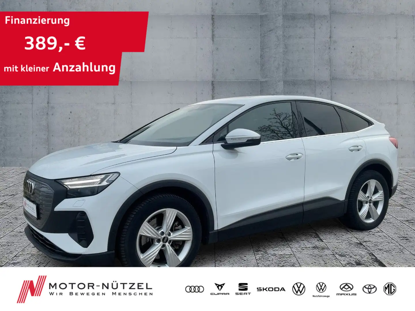 Audi Q4 e-tron 40 MATRIX+NAVI+SONOS+RFK+ACC Weiß - 1