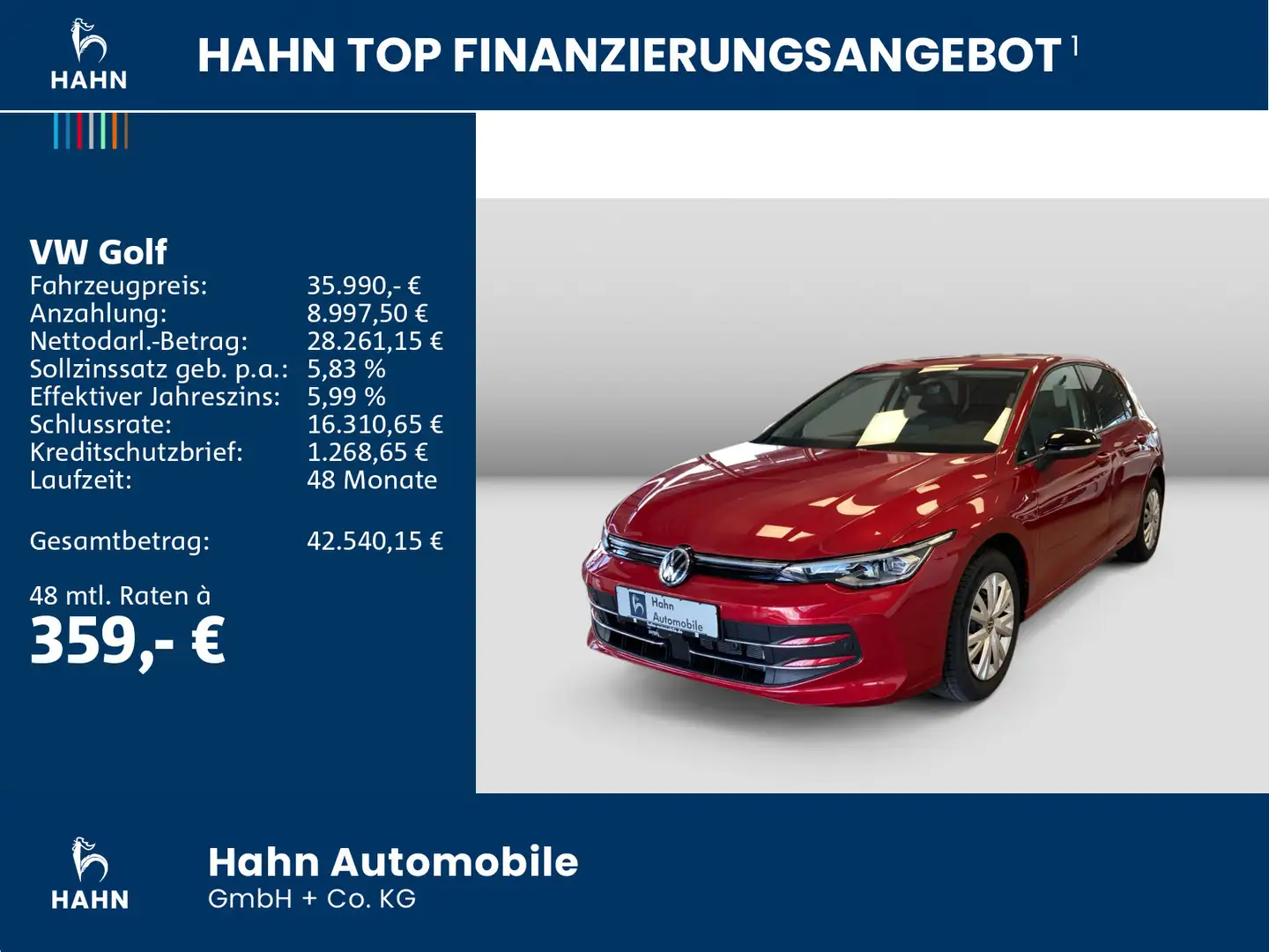 Volkswagen Golf Life 1,5 l eTSI 85 kW/116 PS LED AHK M+S Rot - 2