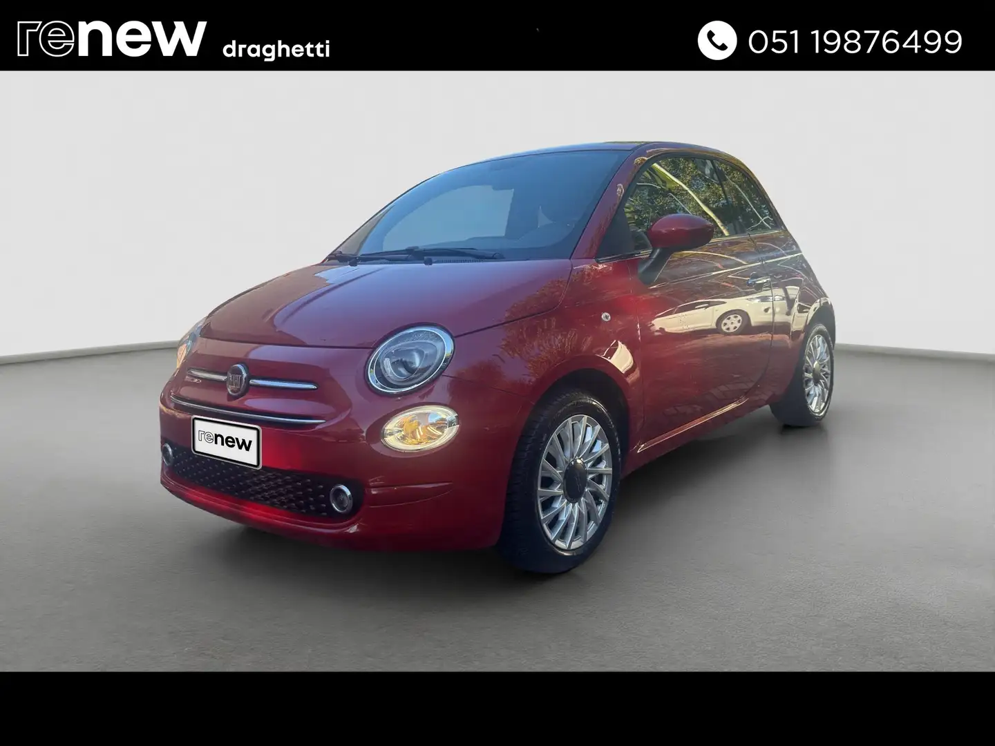 Fiat 500 1.2 Lounge easypower Gpl 69cv my20 Rouge - 1