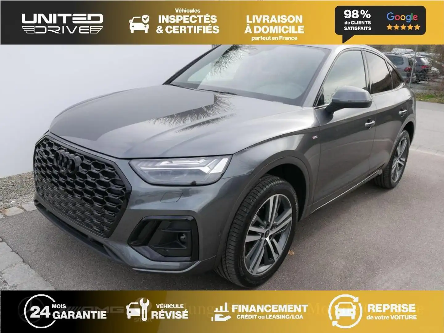 Audi Q5 Sportback Quattro 2.0 50 TFSI e - 299 - BV S-Tronic SPORTBACK 2020 S line PHASE 2 Gris - 1