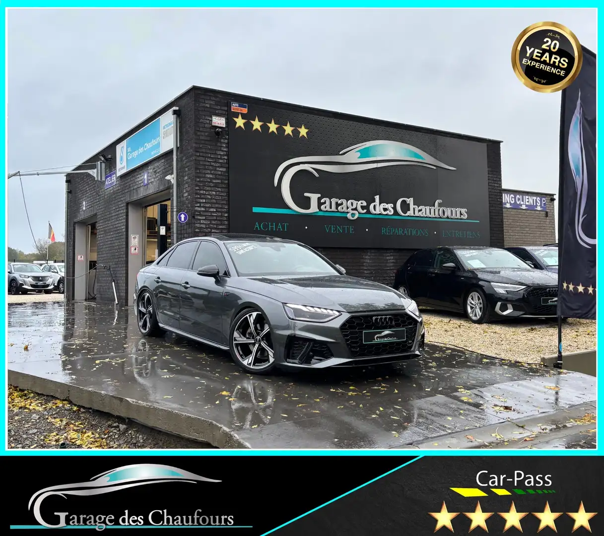 Audi A4 Limousine - ! Full S line ! - T. Ouvrant - Eu6e Gris - 1