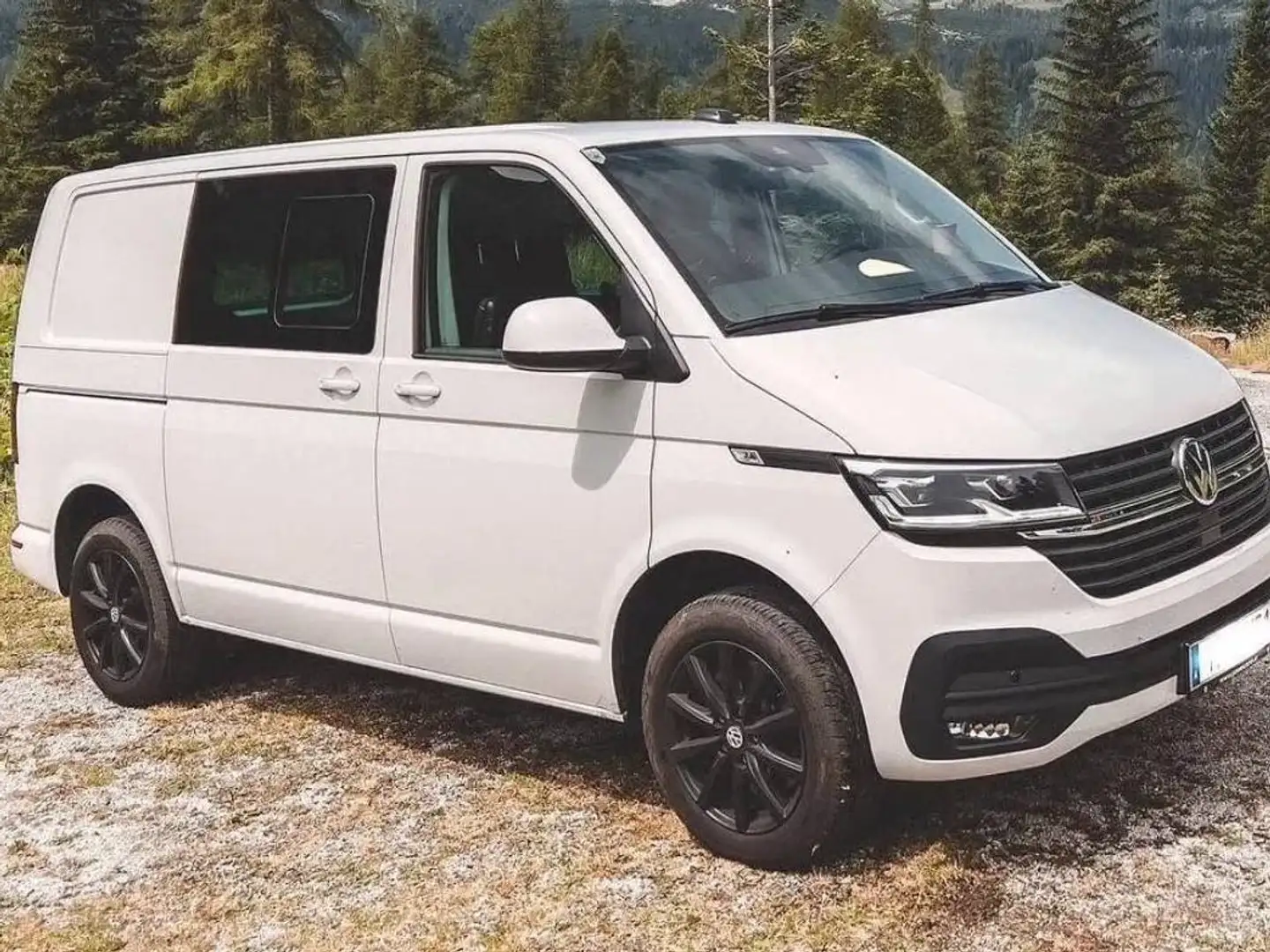 Volkswagen T6 Transporter Doka-Kastenwagen KR 2,0 TDI BMT DSG California Multivan Schienen Weiß - 1