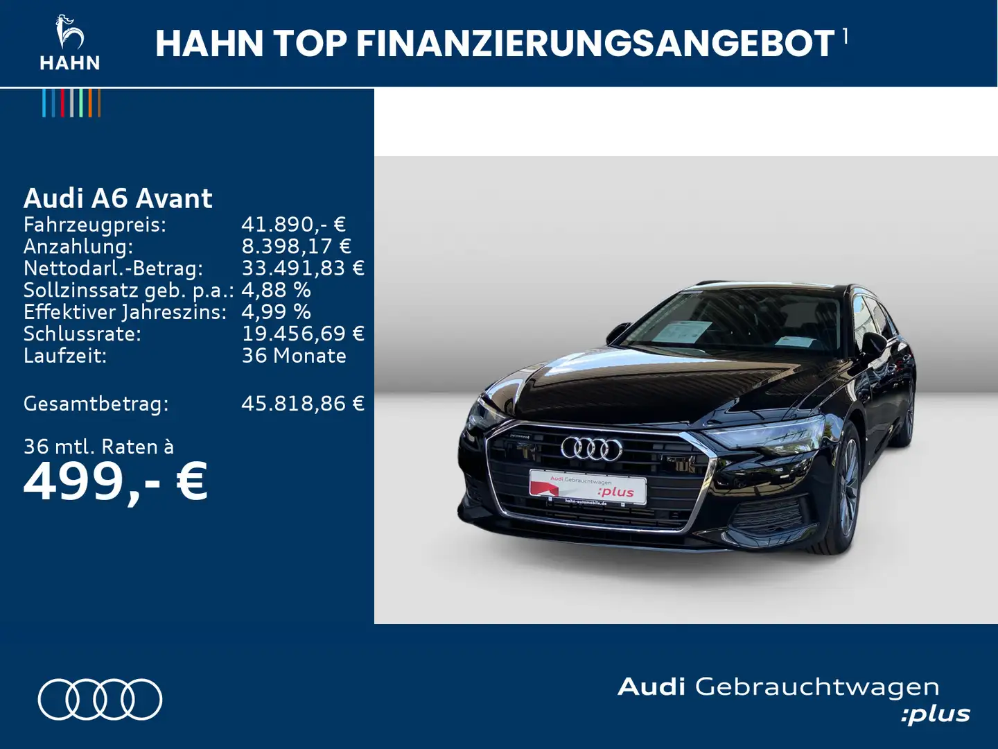 Audi A6 50 TFSIe quattro S tronic AHK CarPlay Schwarz - 2