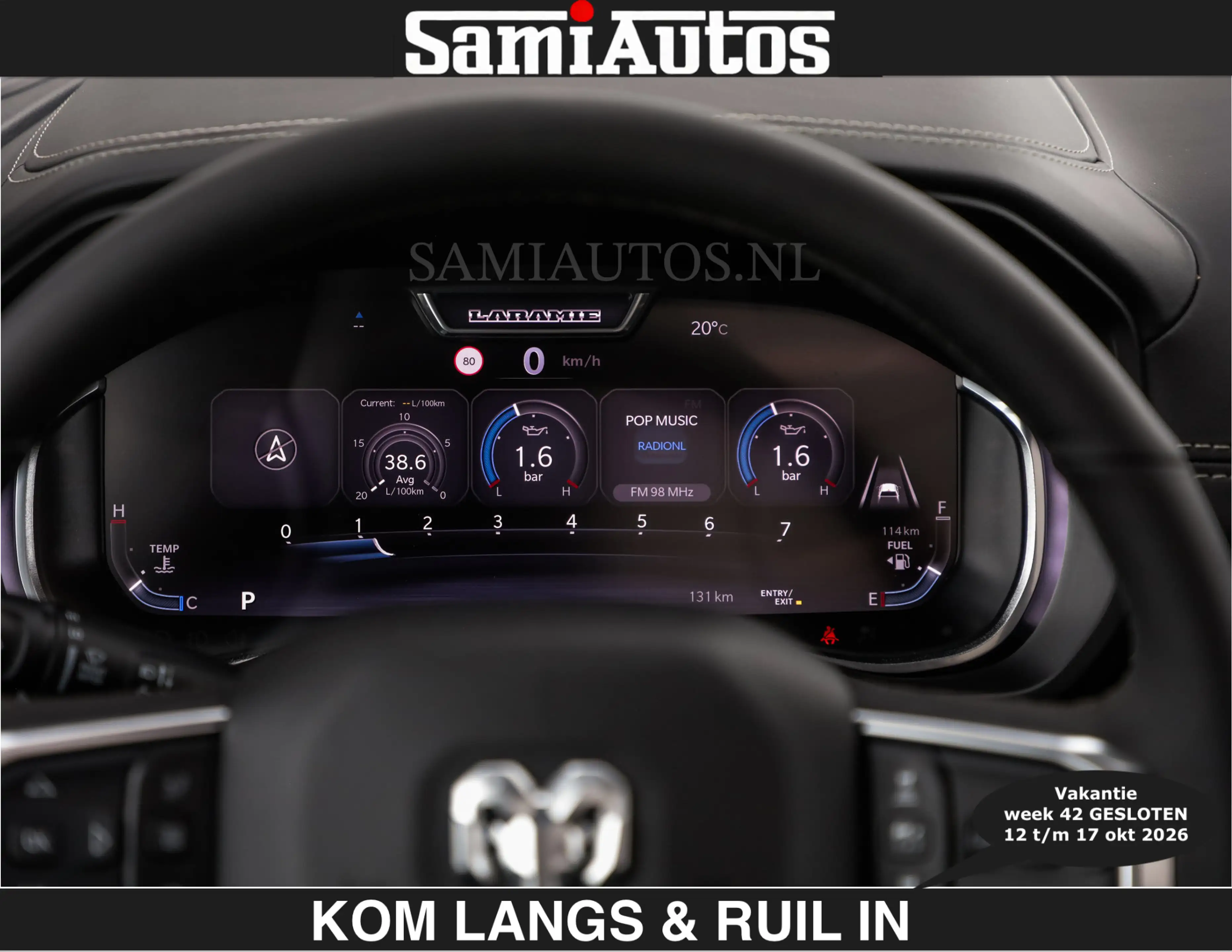 Dodge RAM BOM VOL | HUD | 420PK | LUCHTVERING | PANO | €7995 — photo 28