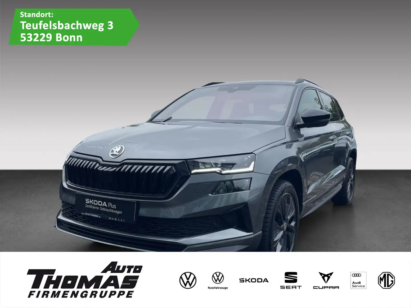 Skoda Karoq Sportline 2.0 TSI DSG 4x4 LED NAVI AHK Grau - 1