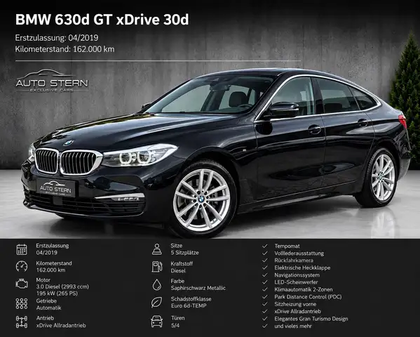 BMW 630 d GT xDrive MEMORY NAVI RCAM LEDER ACC TTW