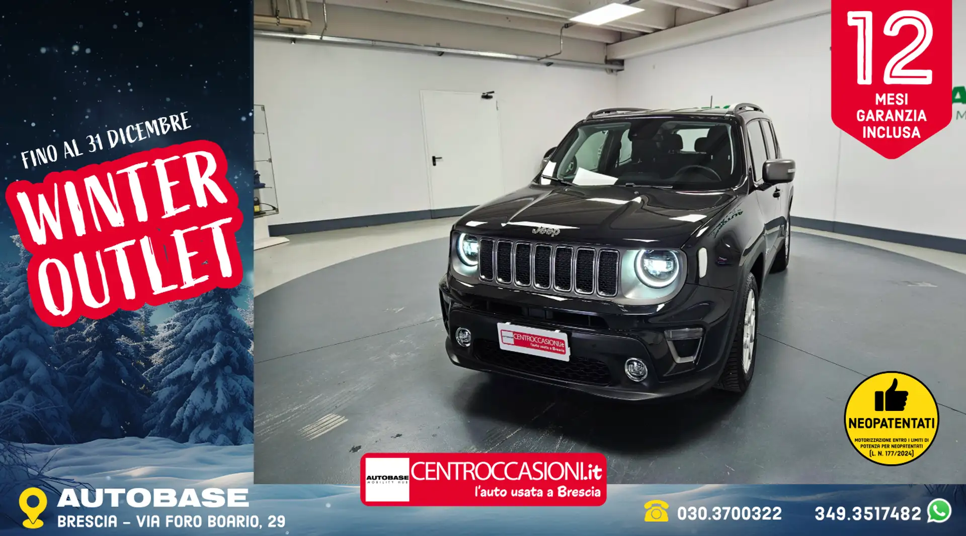 Jeep Renegade 1.0 t3 Limited 2wd Schwarz - 1