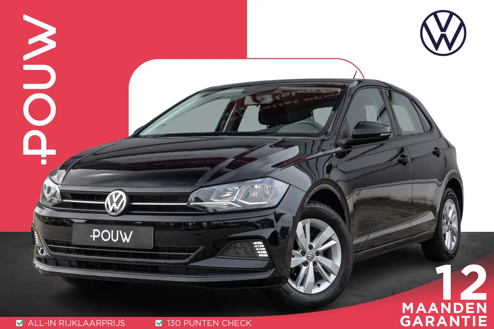 Volkswagen Polo 1.0 TSI 95pk Comfortline App connect | Adaptive cr Zwart - 1