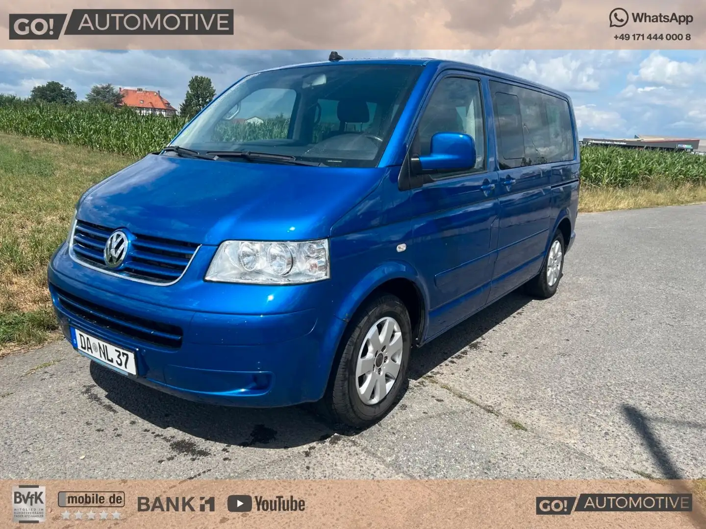 Volkswagen T5 Transporter T5 Multivan+Comfortline+AHK+Tempomat+HU 07/2025! Blau - 1