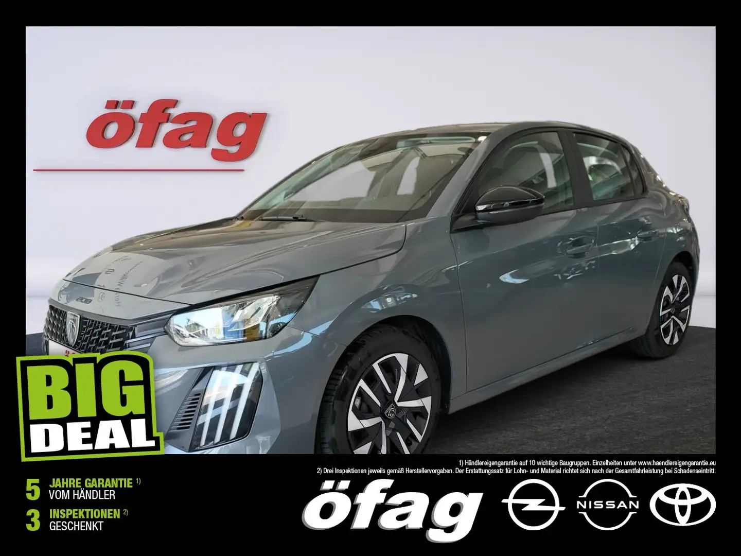 Peugeot 208 1.2 PureTech 100 Active LED+PDC+SoundSys Grau - 1