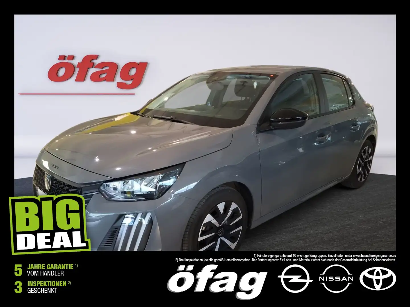 Peugeot 208 1.2 PureTech 100 Active LED+PDC+SoundSys Grau - 1