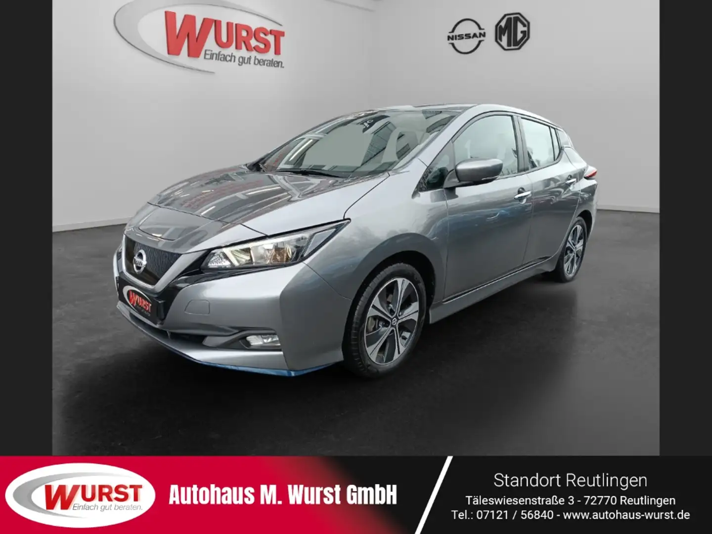 Nissan Leaf Acenta 40 kWh I-Key Sitzheizung Rückfahrkamera Car Grau - 1
