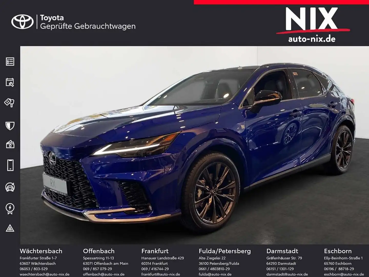 Lexus RX 450h + E-FOUR F SPORT Design PANORAMADACH Bleu - 1