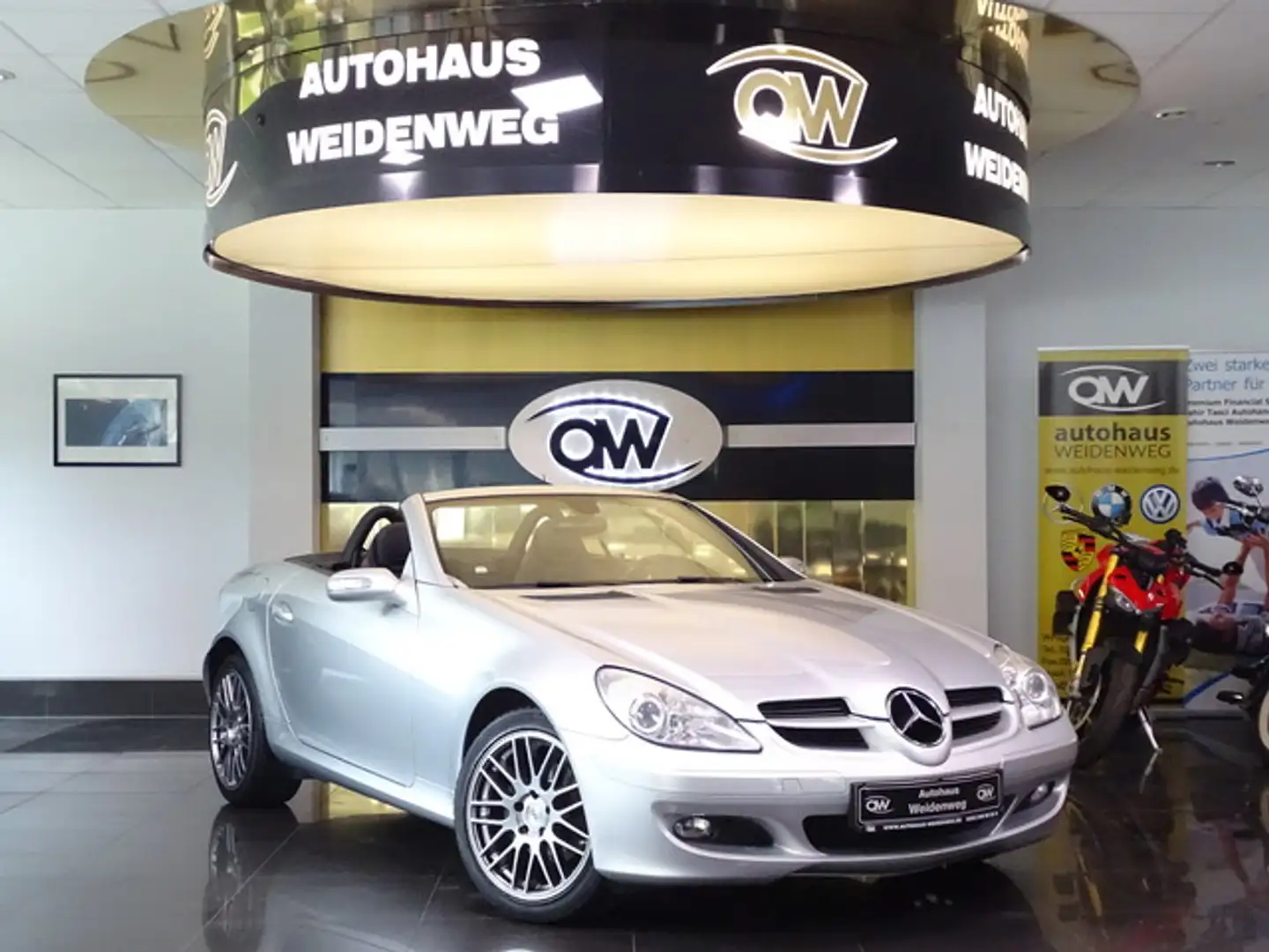 Mercedes-Benz SLK 200 Roadster Airs.Leder Navi Cam erst69275KM Argent - 1