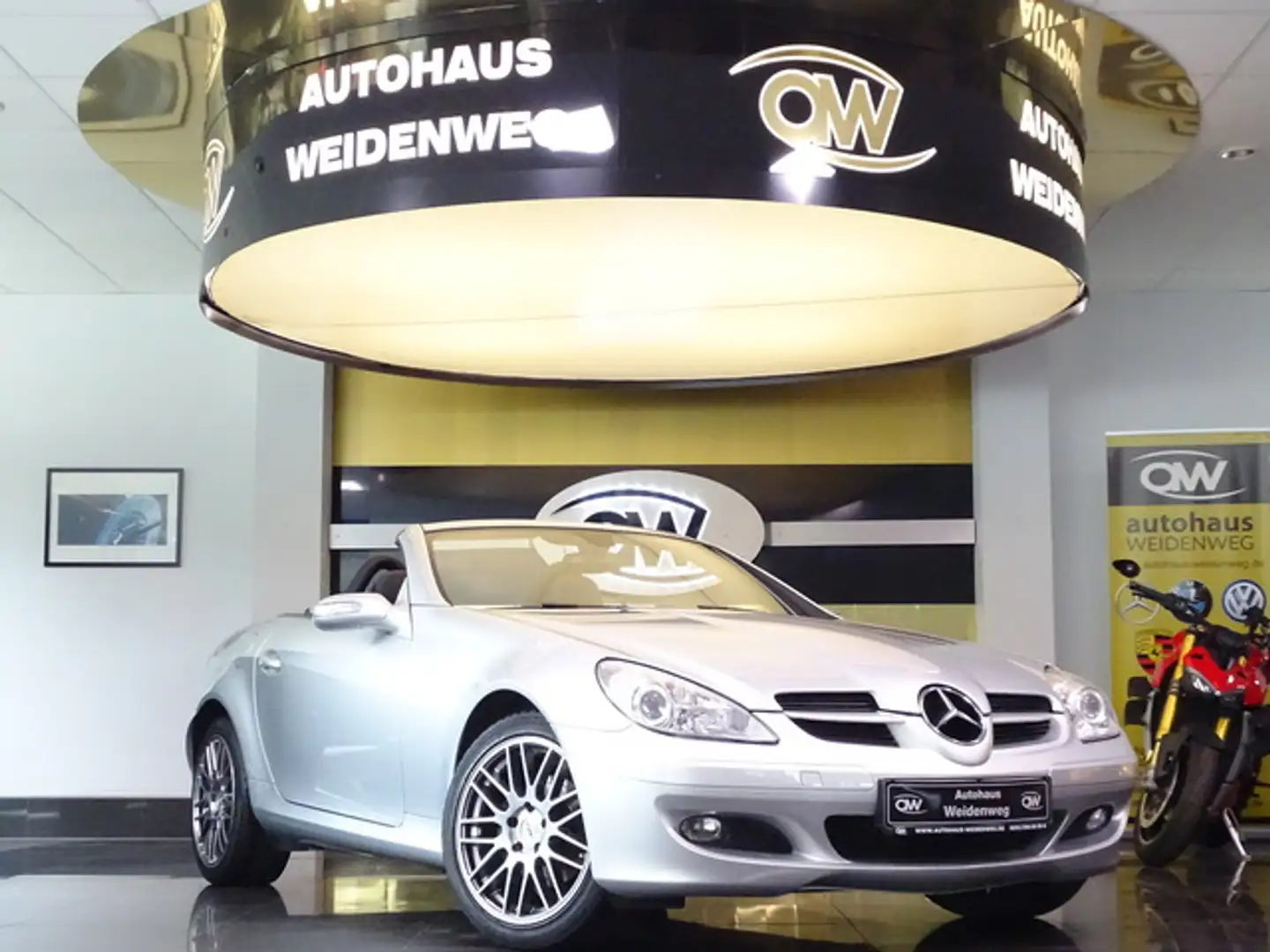 Mercedes-Benz SLK 200 Roadster Airs.Leder Navi Cam erst69275KM Argent - 2