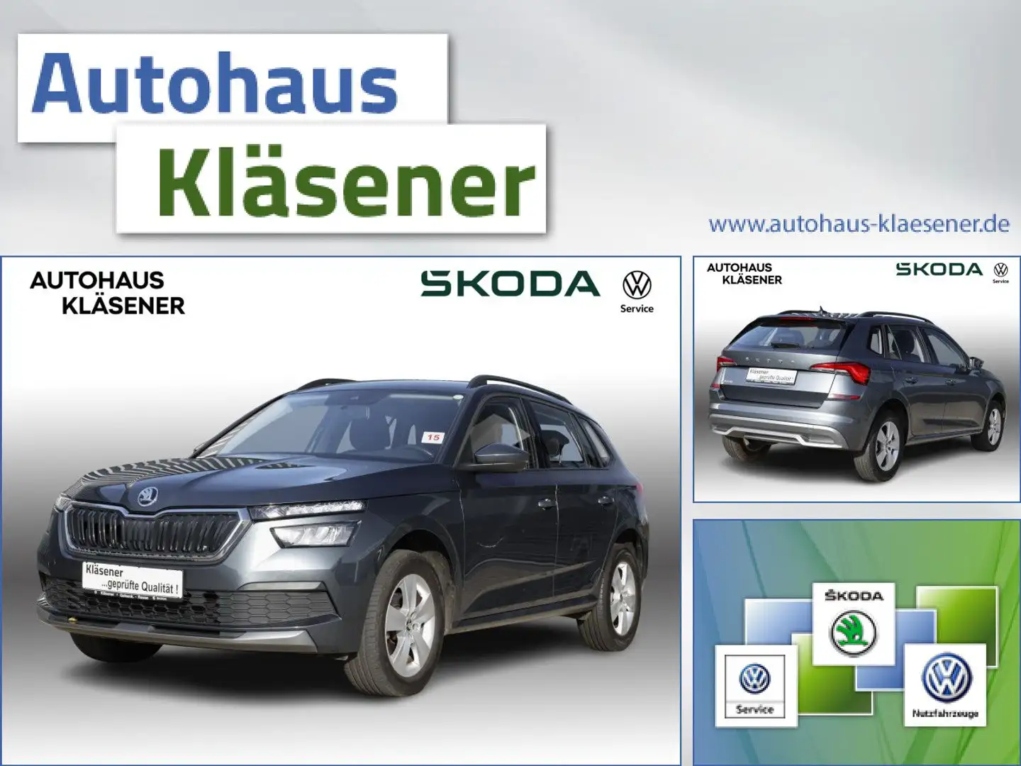 Skoda Kamiq Ambition 1.0TSI 81KW DSG LED PDC SHZ GRA LM Gris - 1
