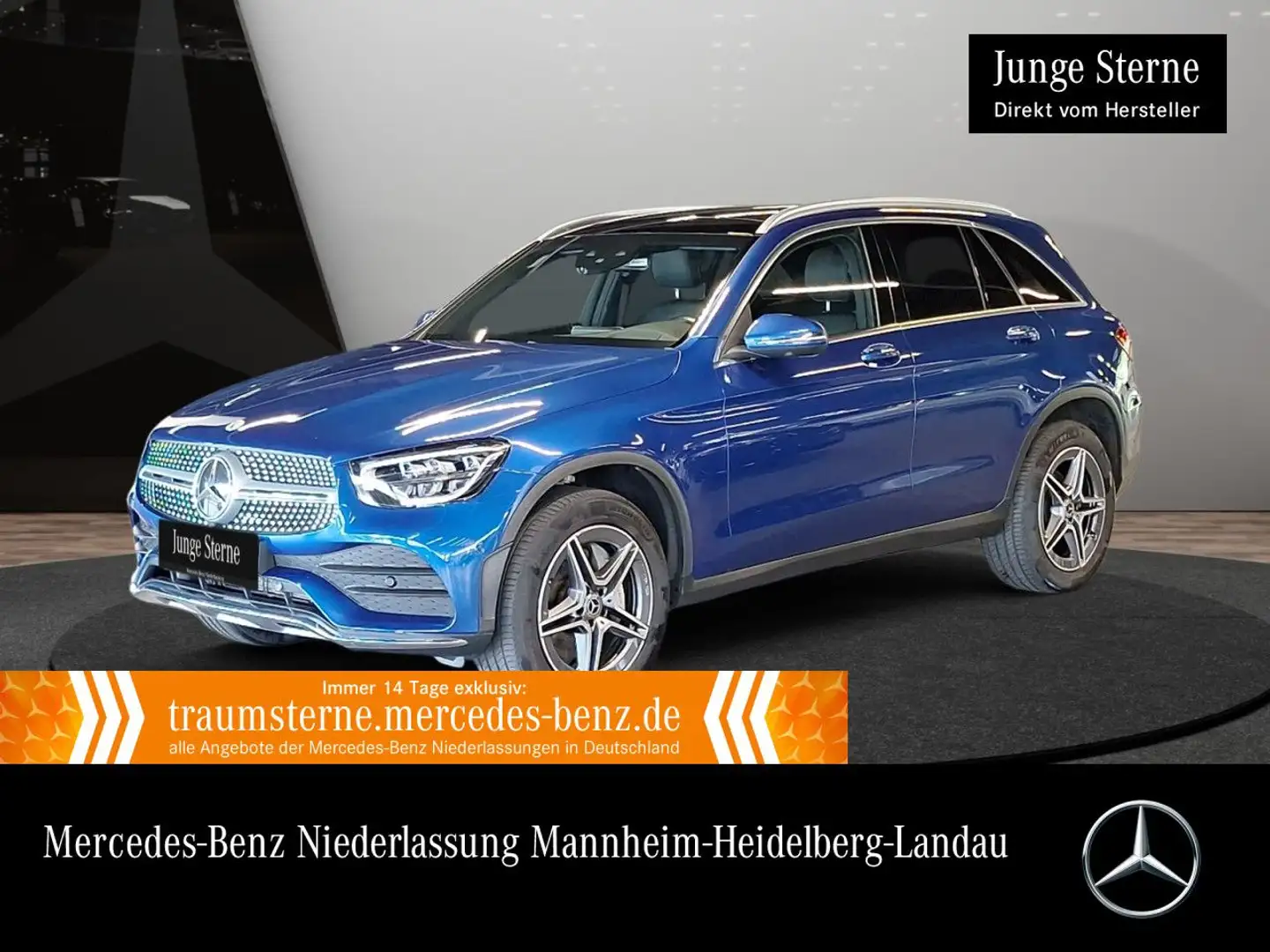 Mercedes-Benz GLC 300 de 4M AMG+PANO+360+AHK+LED+BURMESTER+HUD Blau - 1