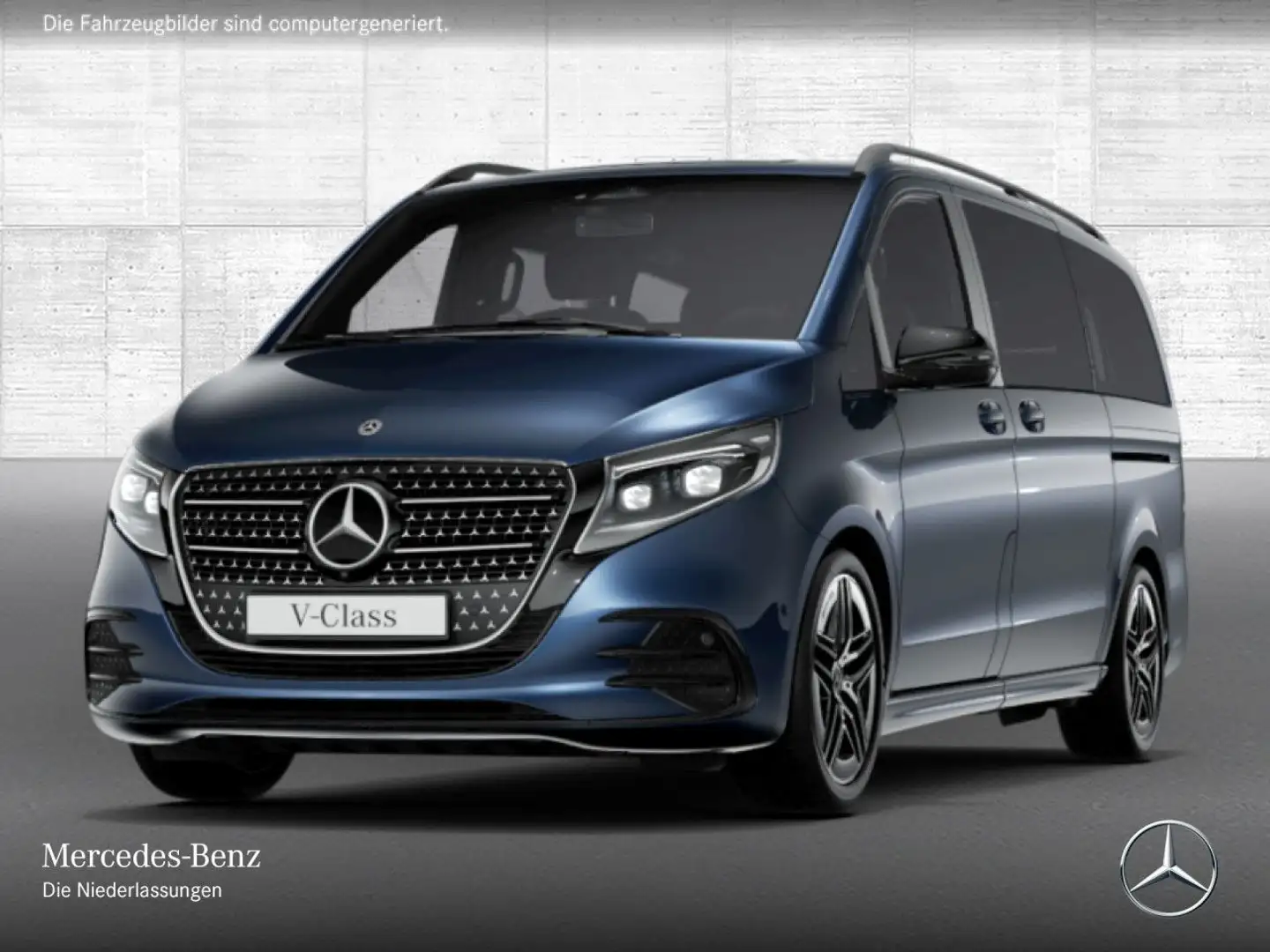 Mercedes-Benz V 300 d 4M STYLE+Allrad+AMG+9G+AHK+StandHZ+Navi Blau - 2