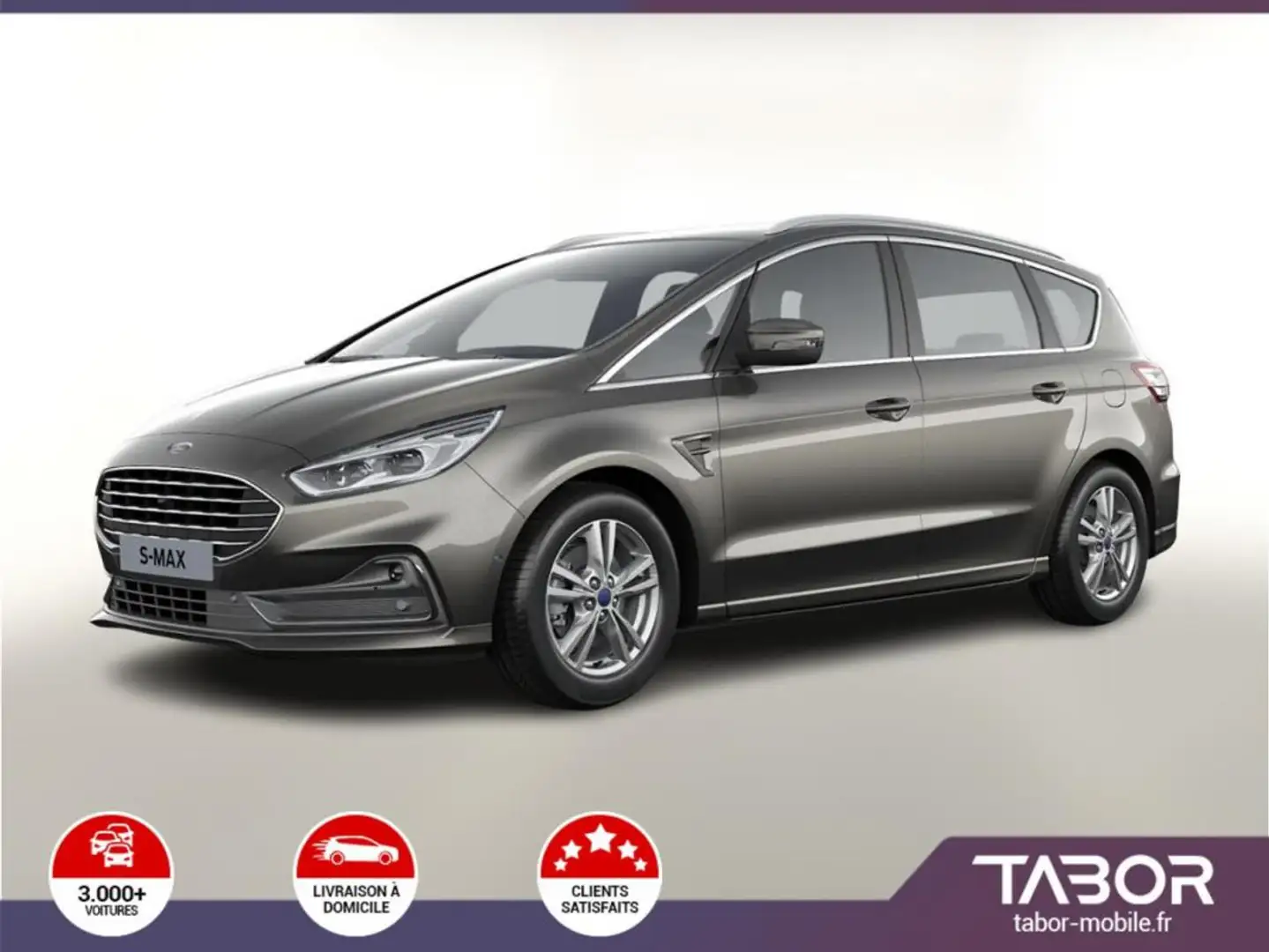 Ford S-Max 2.5 Duratec 190 FHEV AUT. GPS PDC Gris - 1
