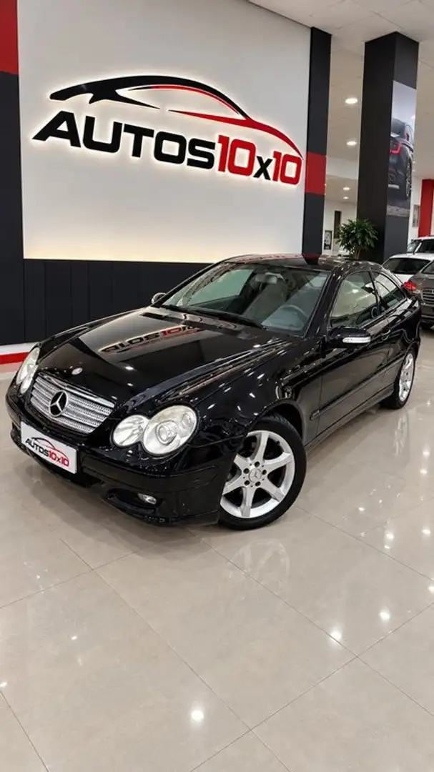 Mercedes-Benz C 180 K Sportcoupé Aut. Negro - 1