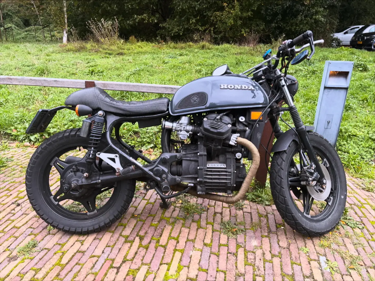 Honda CX 500 Honda CX500 - custom caferacer - in stalling Blauw - 1