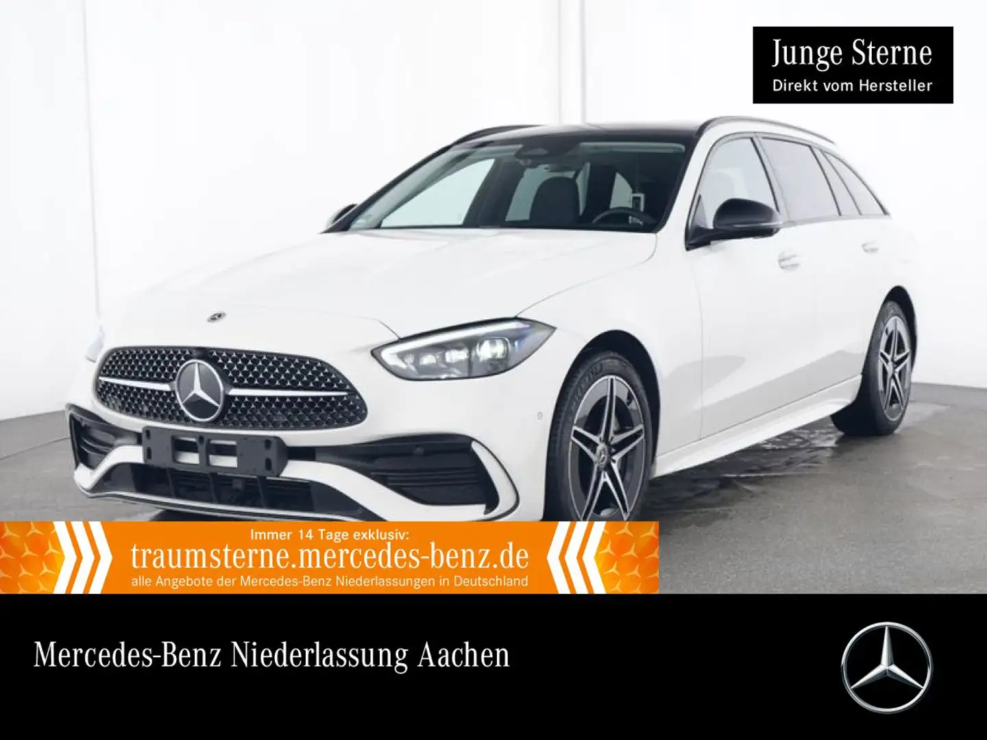 Mercedes-Benz C 300 de T 4M AMG+NIGHT+PANO+360+BURMESTER+TOTW+9G Weiß - 1