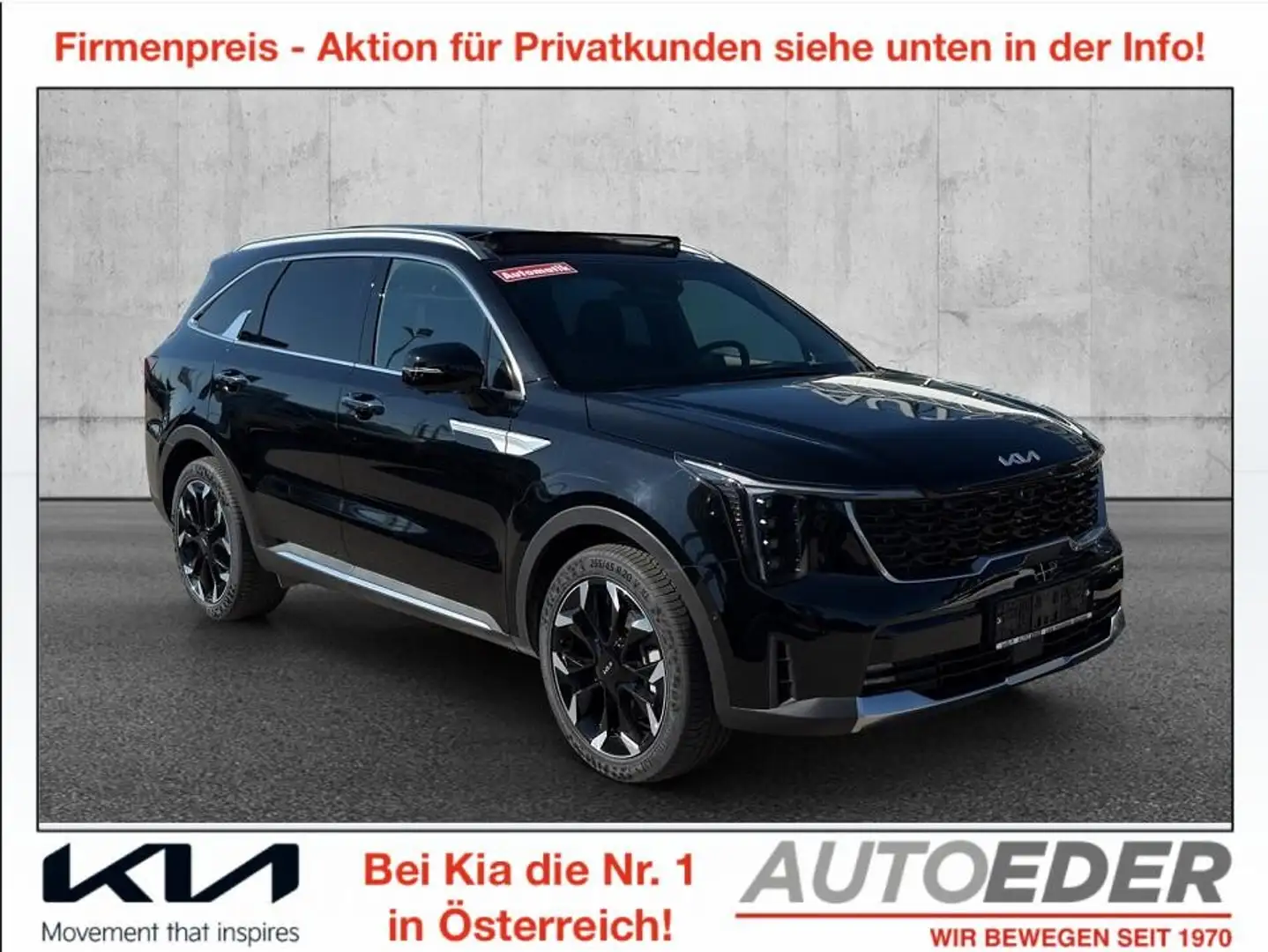 Kia Sorento 2,2 CRDi SCR AWD Platin DCT Schwarz - 1