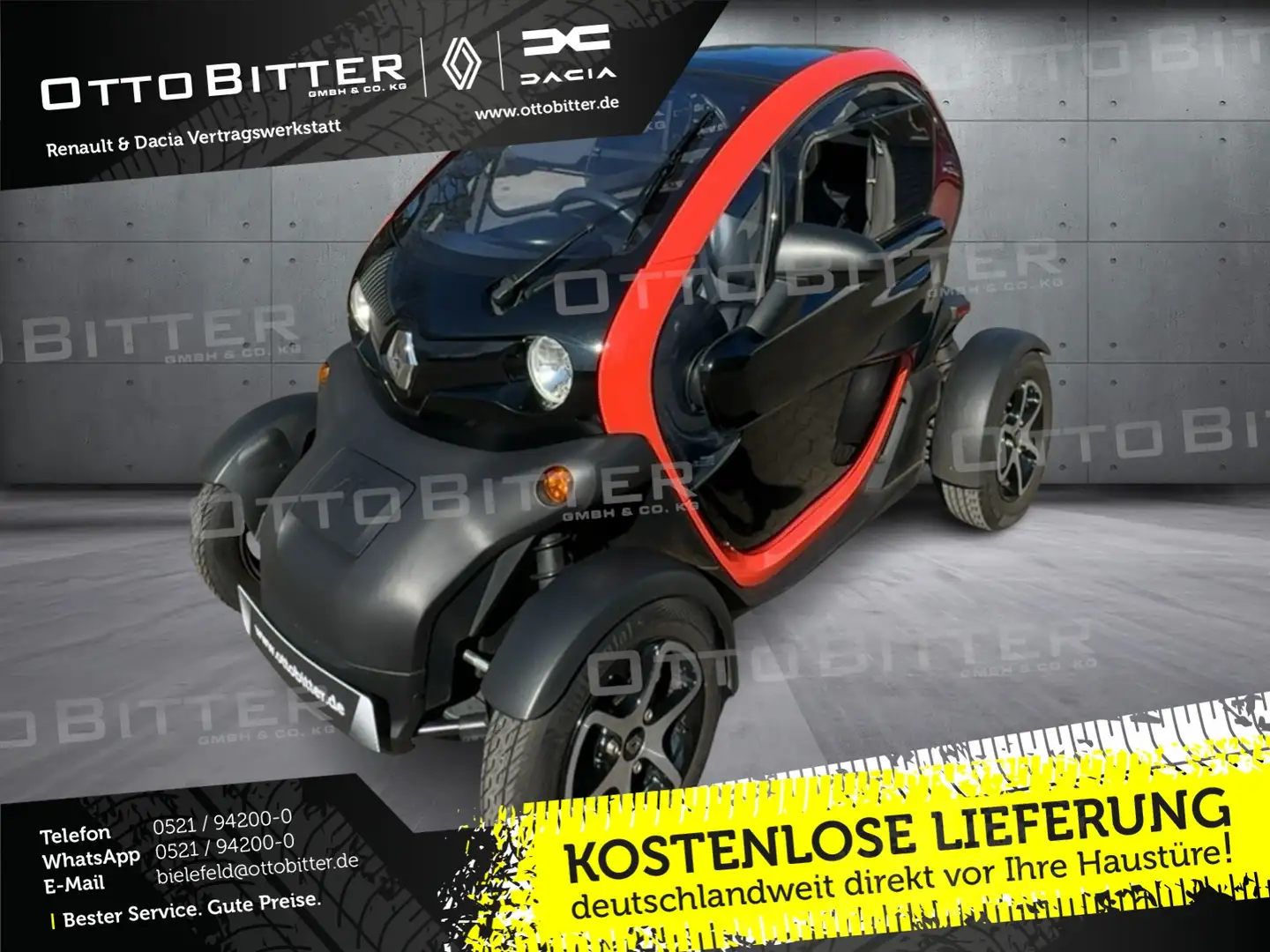 Renault Twizy 45 Life (45 km/h) ab 16 Jahre fahren! Schwarz - 1
