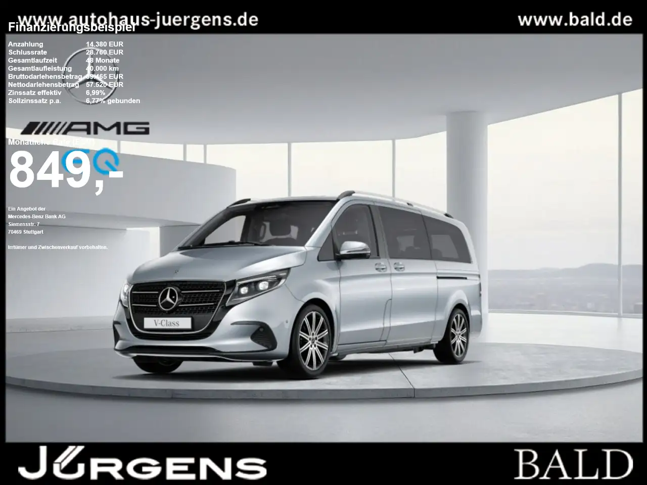 Mercedes-Benz V 300 Style/extralang/AHK/Standh/360°/Distr — photo 1 of 10