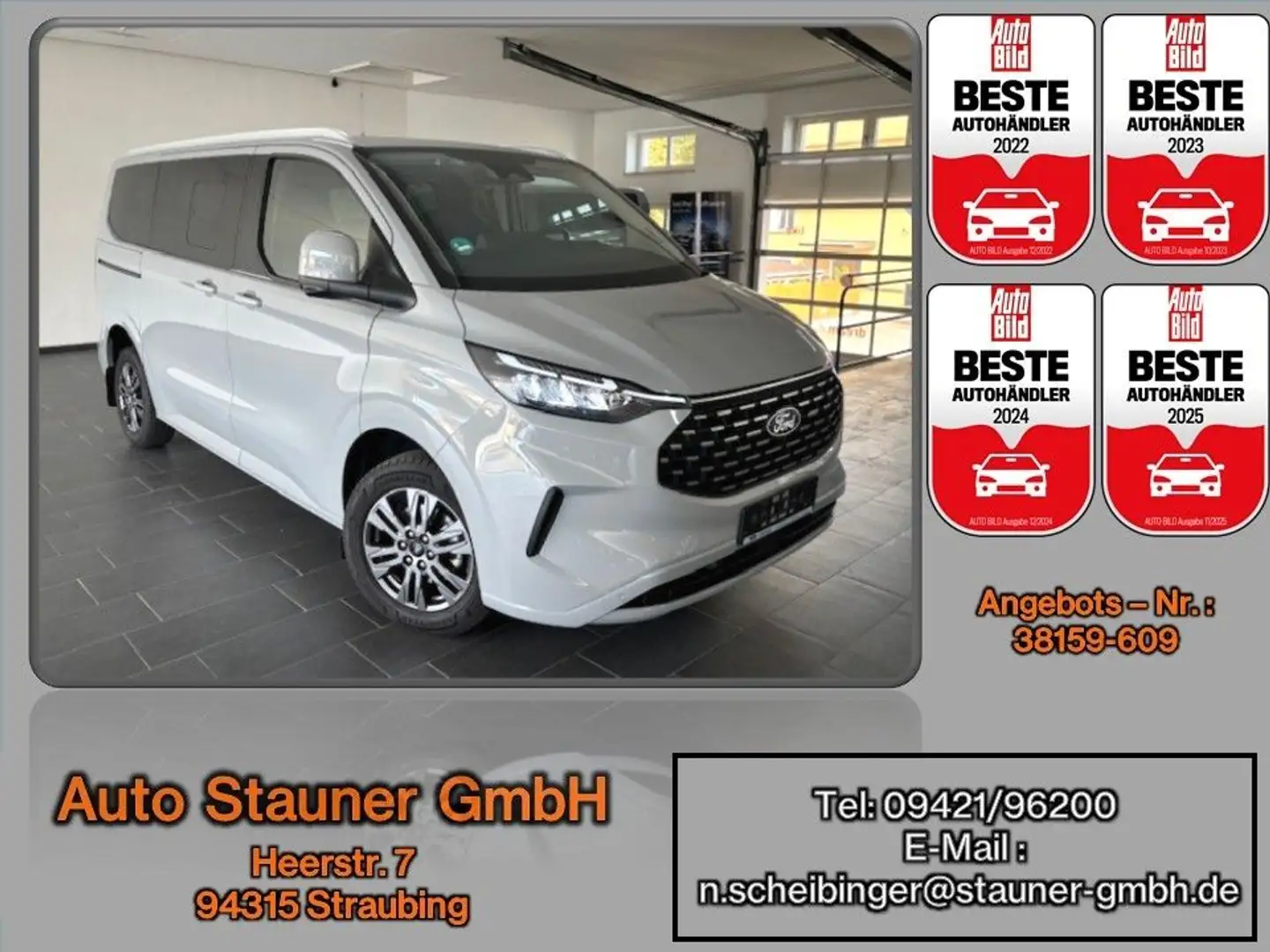 Ford Tourneo Custom 2.0 EcoBlue 320 L1 Titanium Grigio - 1