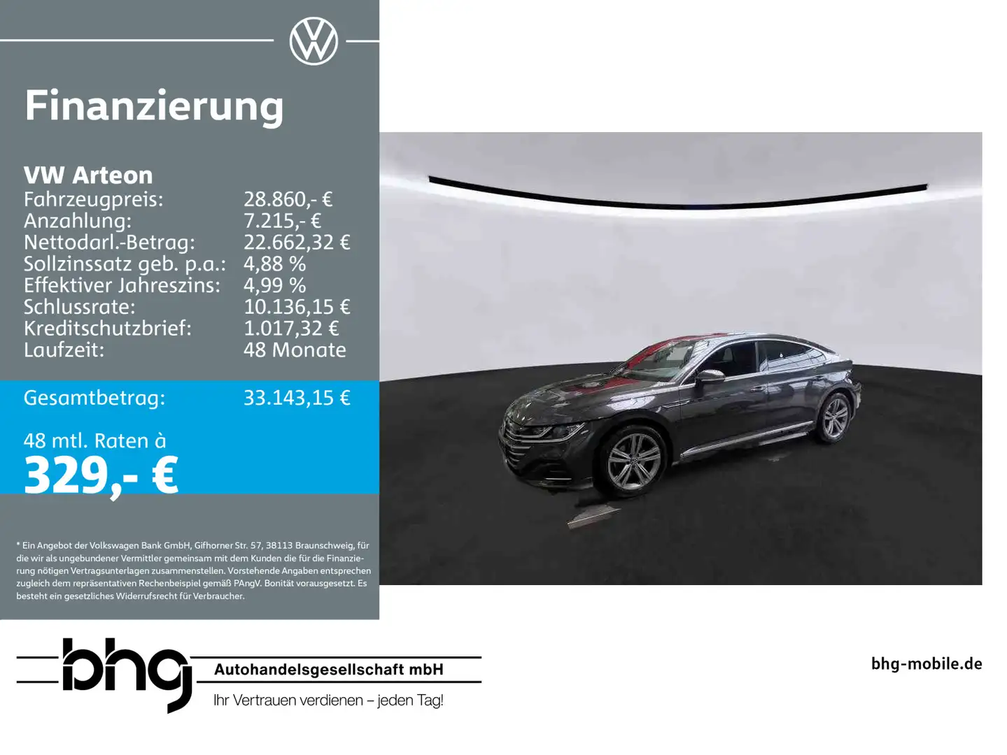 Volkswagen Arteon 1.4 eHybrid OPF DSG R-Line Grün - 1