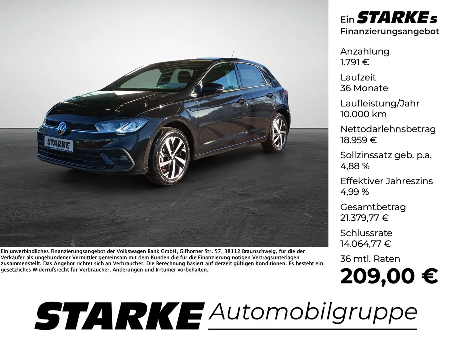 Volkswagen Polo 1.0 TSI Goal Schwarz - 1