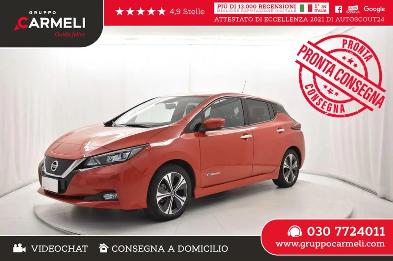 Nissan Leaf N-Connecta Two Tone 40kWh 150cv Rosso - 1