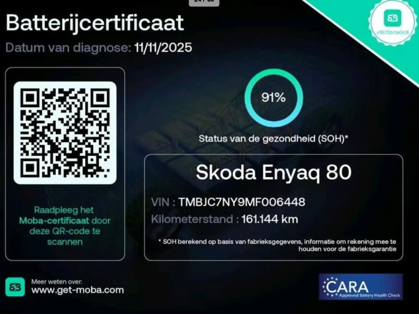 Skoda Enyaq iV 80 SPORTLINE 91% SOH PANO|Dodehoek|360Cam|Memor Blanc - 1