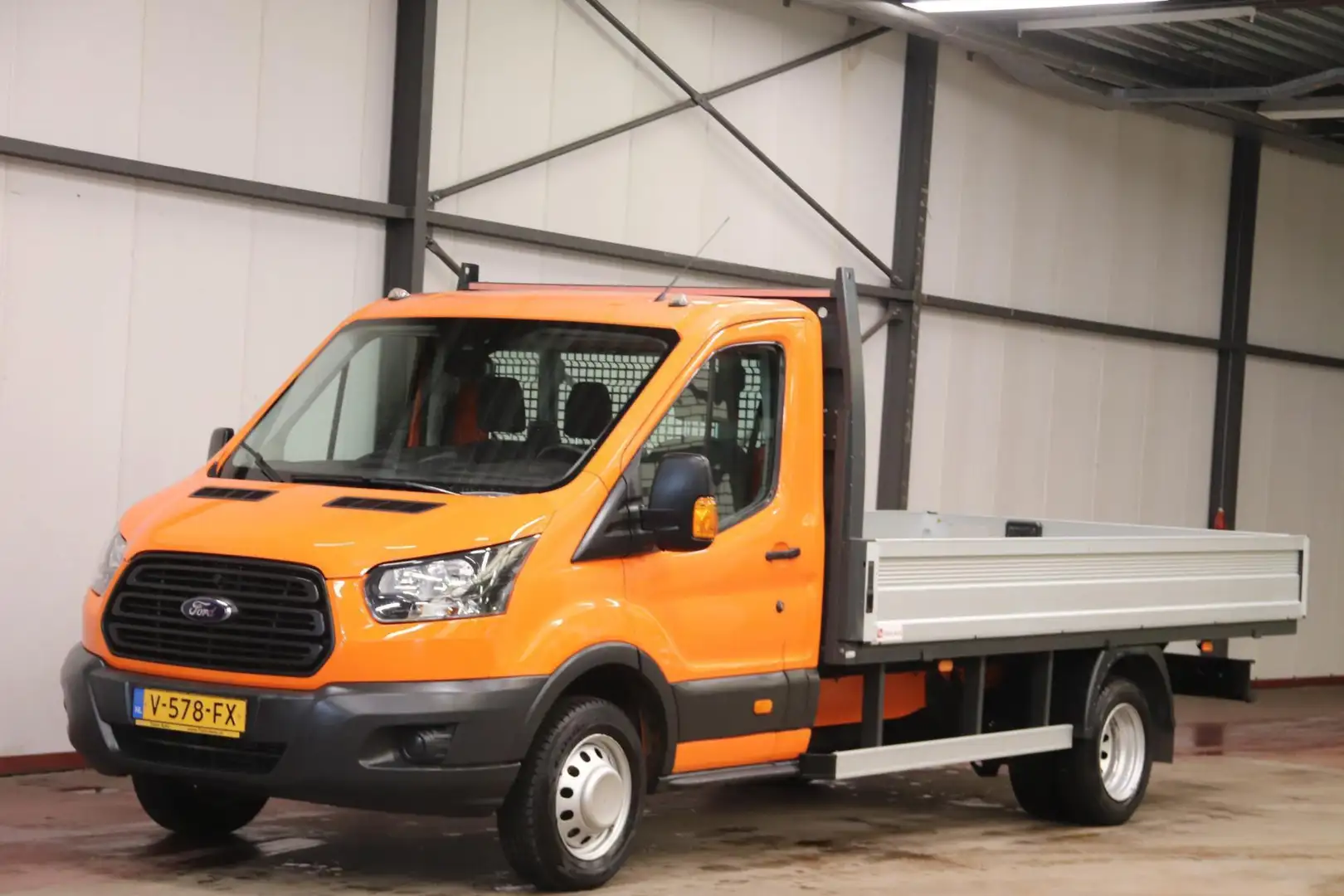 Ford Transit met nieuwe NIEUWE MOTOR OPEN LAADBAK DUBBELLUCHT T Orange - 1
