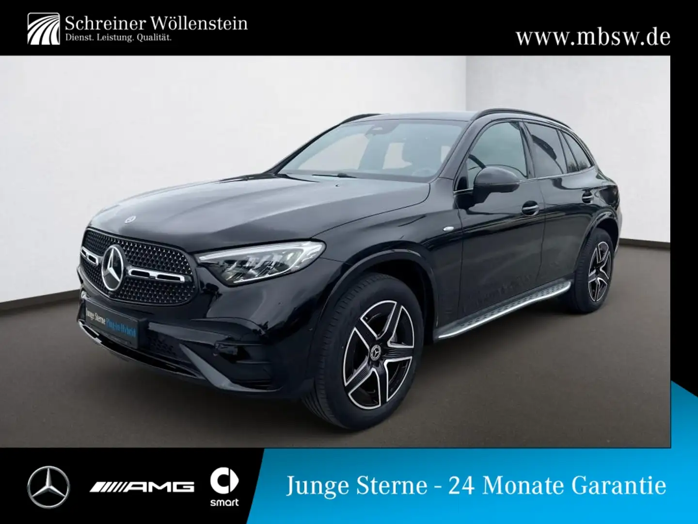 Mercedes-Benz GLC 300 e 4M AMG-Adv+*Night*AHK*Trittbr*360*Memo Schwarz - 1