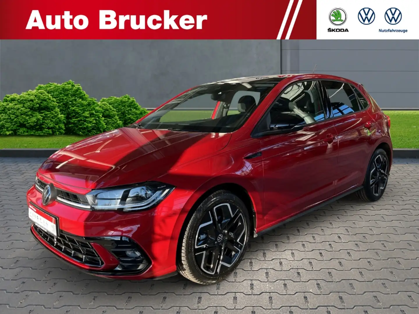 Volkswagen Polo VI R-Line+LED+RFK+Pano-Dach+2-Zonen-Klimaanlage Rot - 1