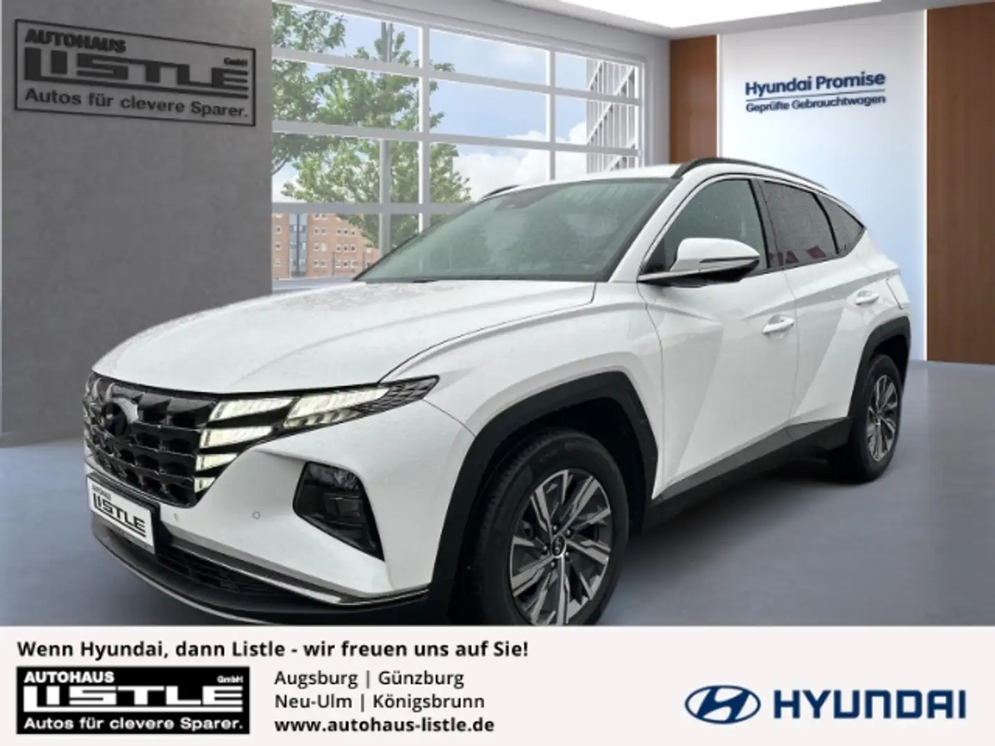 Hyundai TUCSON Tucson Trend Hybrid 2WD 1.6 T-GDI +NAVI+KLIMA+RFK+ Weiß - 1