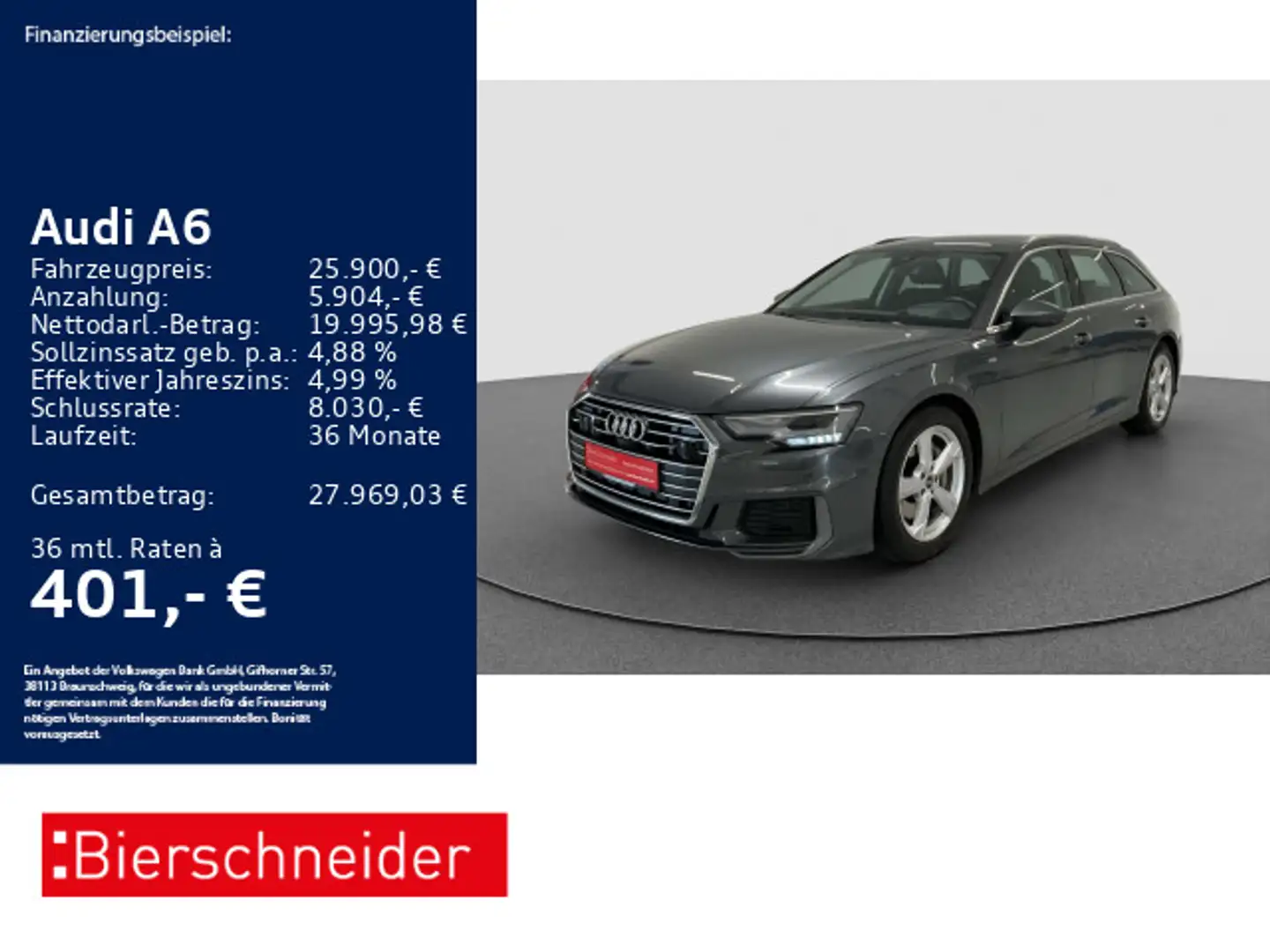 Audi A6 Av 50 TDI qu S-Line Ext ACC HuD 360 Grijs - 1