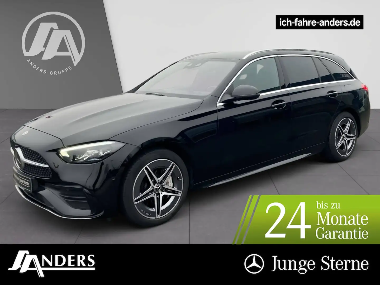 Mercedes-Benz C 300 e T AMG+MBUX+Distr+AHK+LED+Kam+PDC+EASY-P. Schwarz - 1