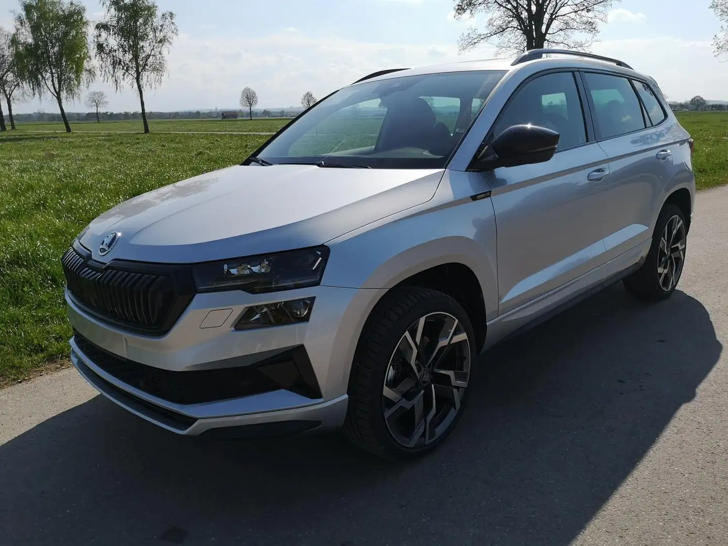 Skoda Karoq Sportline 2.0TDI DSG 4x4 AHK Matrix Pano Sound ... Silber - 1
