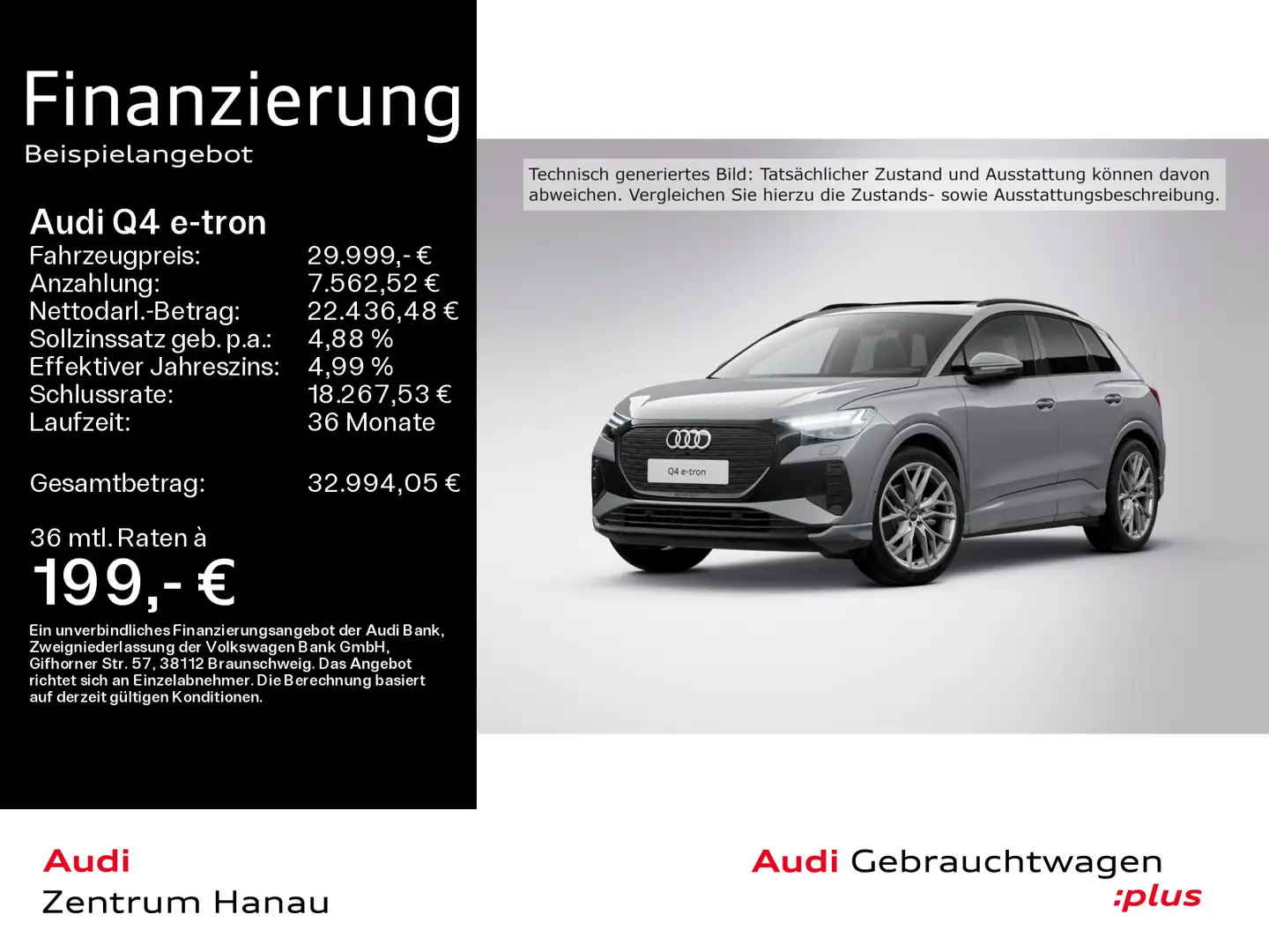 Audi Q4 e-tron 35 ADVANCED *INT S LINE*MATRIX*PANO*VC Grau - 1