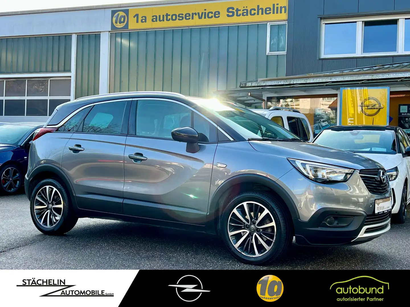 Opel Crossland X 1.2T AUT. Design Line,KEYLESS,RKAM Grijs - 1
