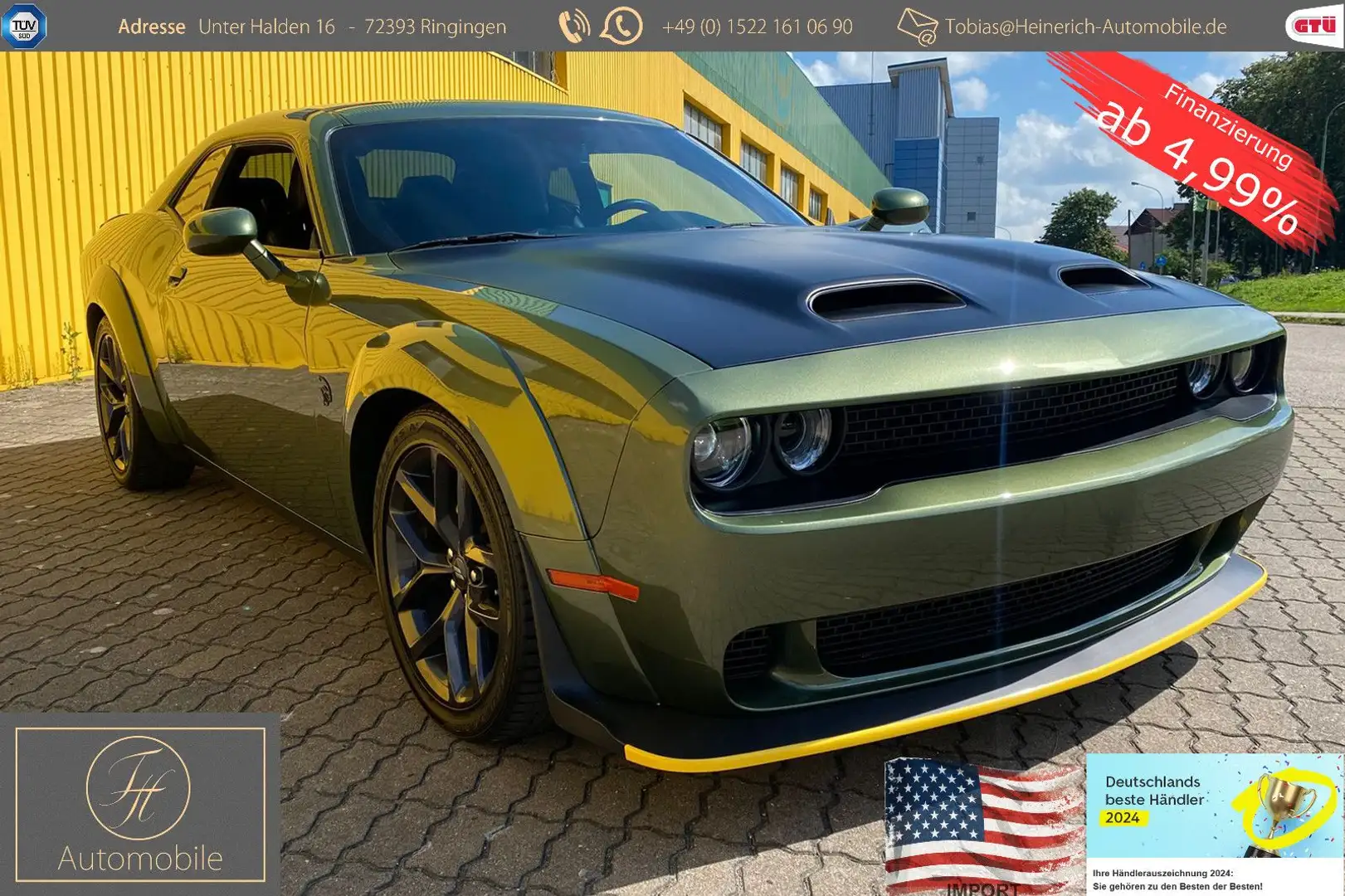Dodge Challenger WIDEB 5.7 HEMI*381PS*VOLL*1.HAND! Grün - 1