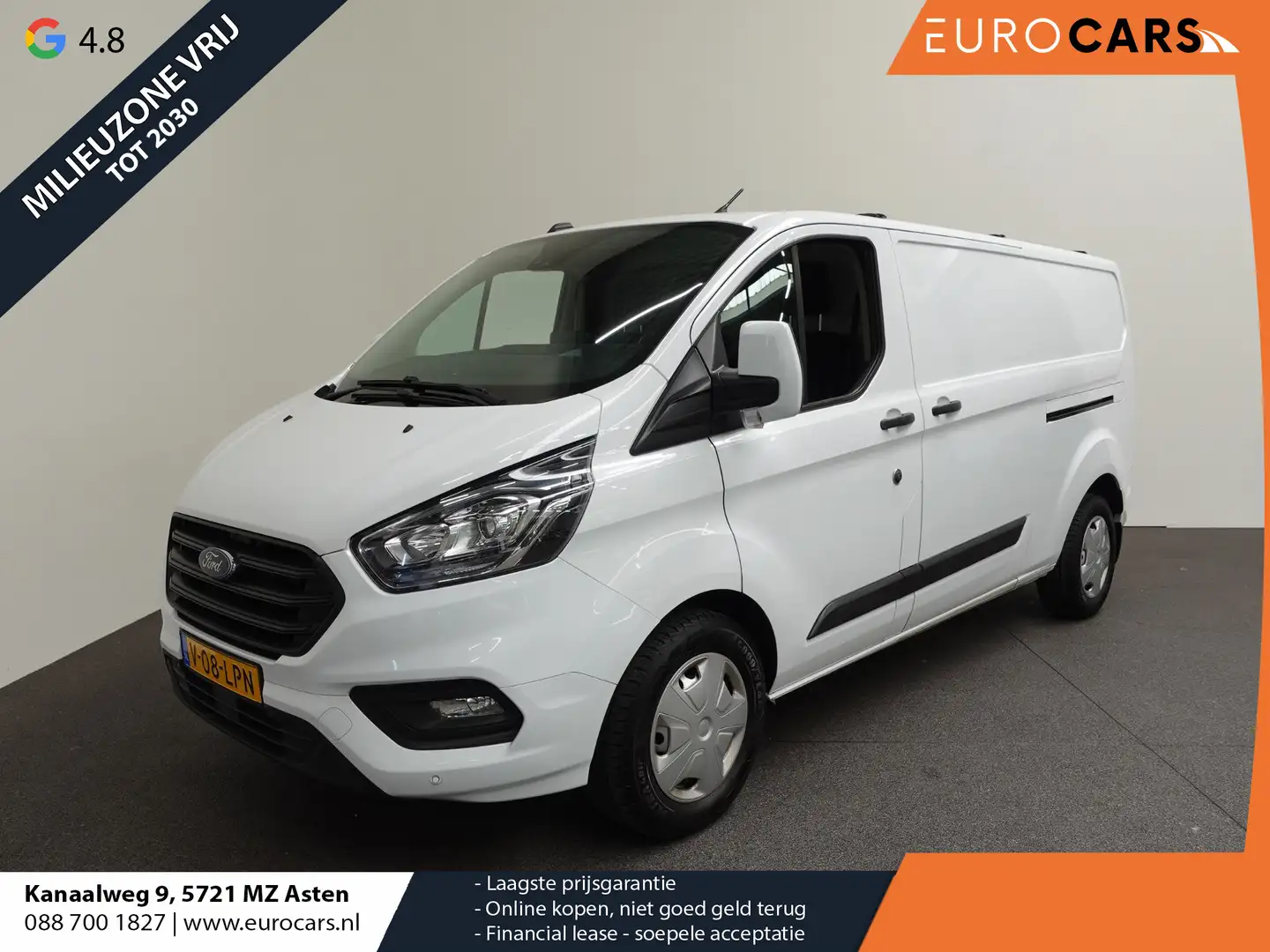 Ford Transit Custom 130pk Automaat L2H1 Trend 2x schuifdeur Navigatie Wit - 1