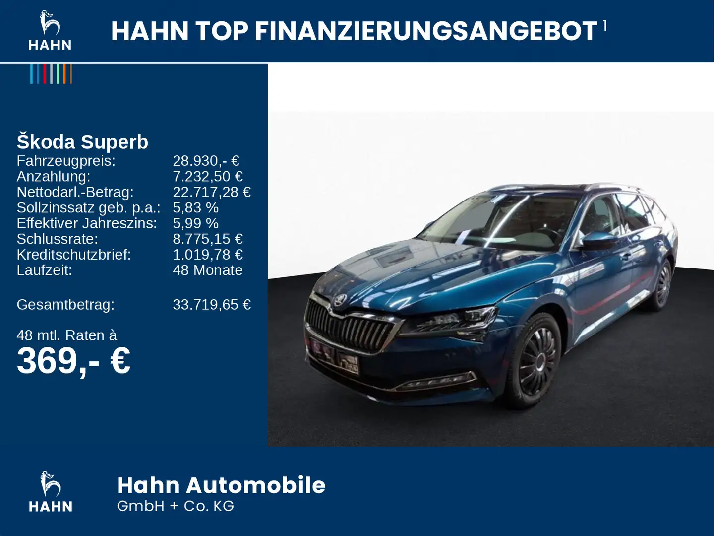 Skoda Superb Combi 1.5TSI DSG Style AHK Navi ACC Matri Blau - 2