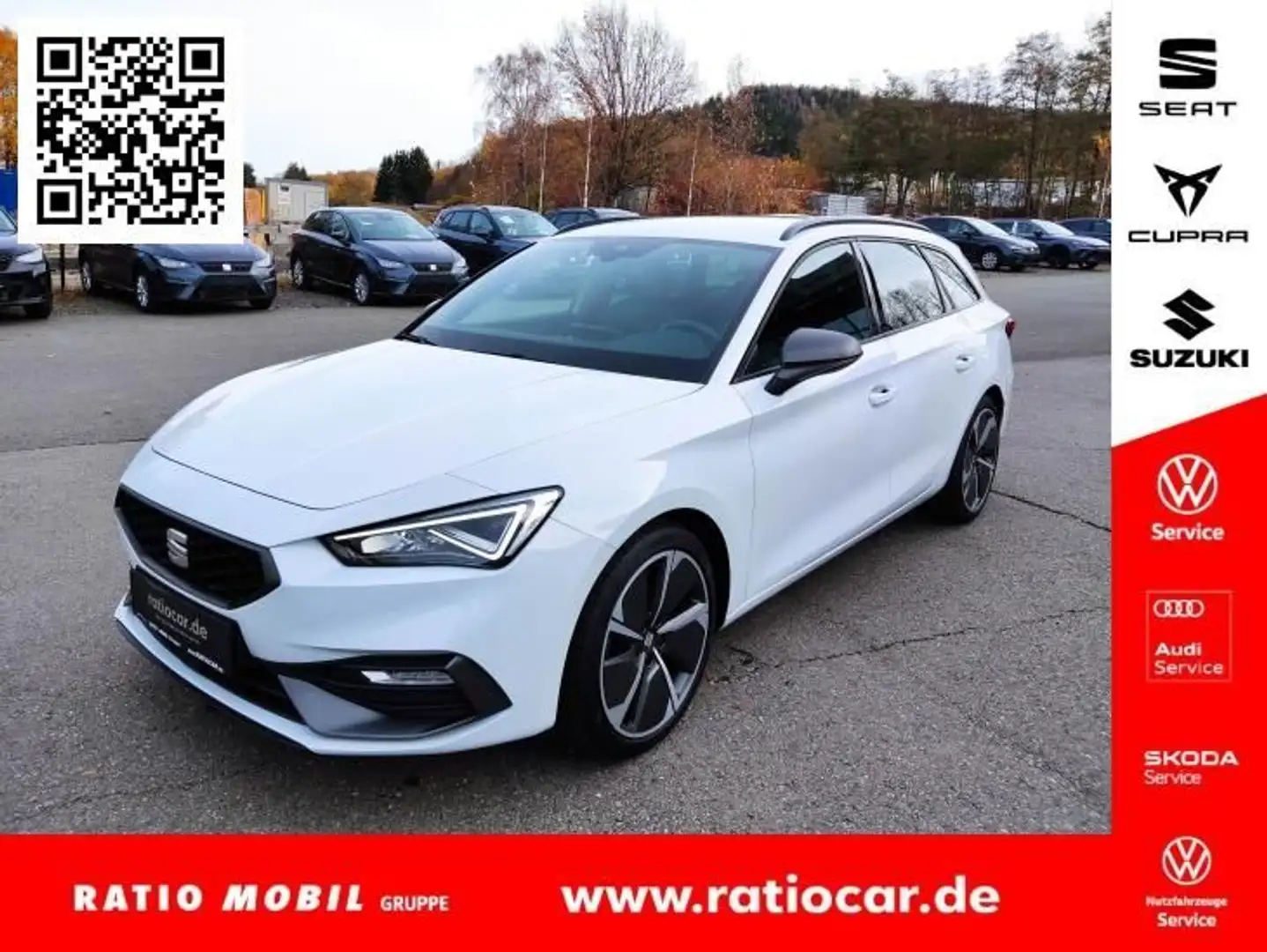 SEAT Leon LEON SPORTSTOURER FR 1.5 TSI ACT GAR.-01/26*NAVI Weiß - 1