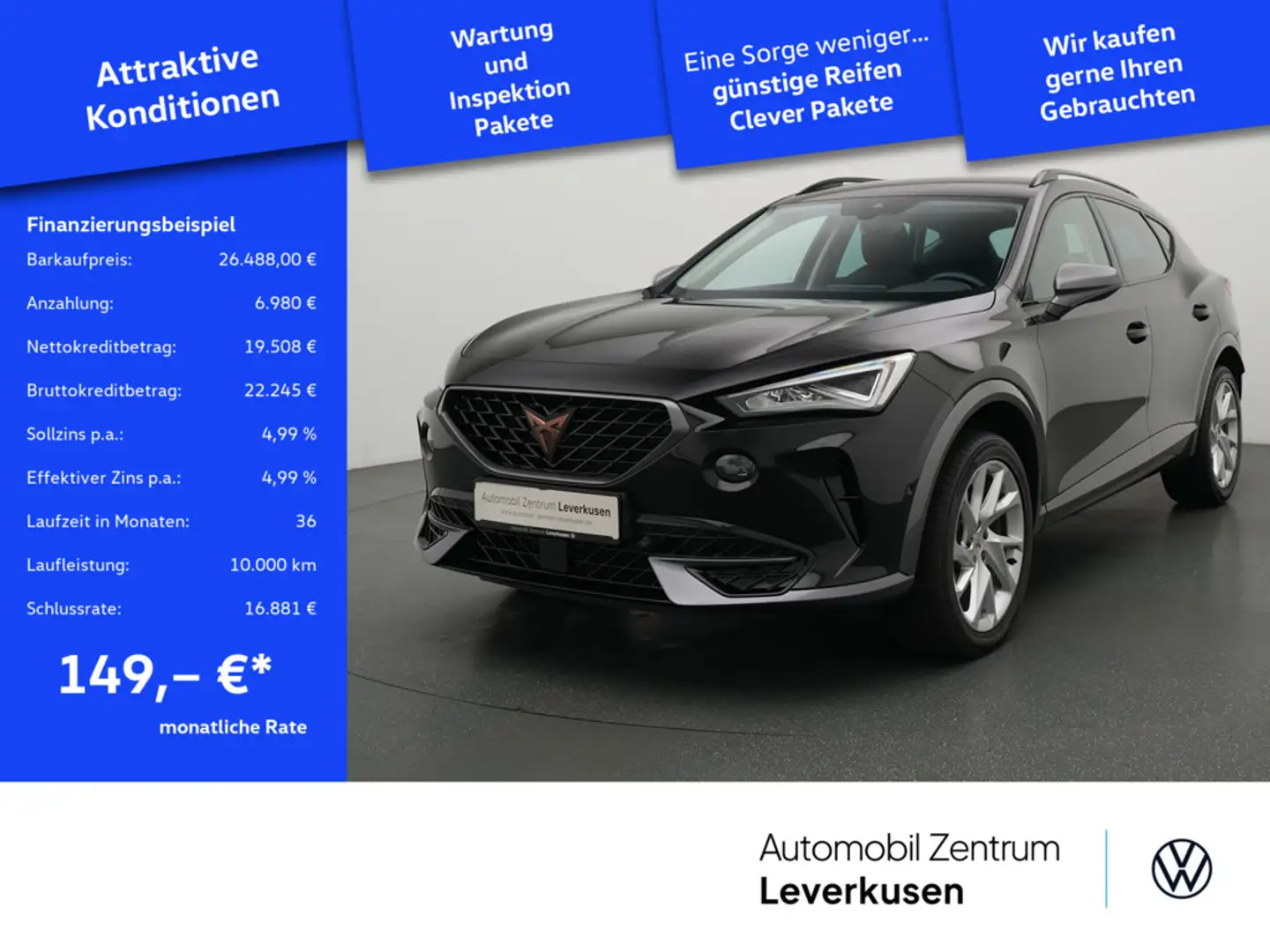 CUPRA Formentor DSG ACC AHK NAVI SHZ PDC Schwarz - 1