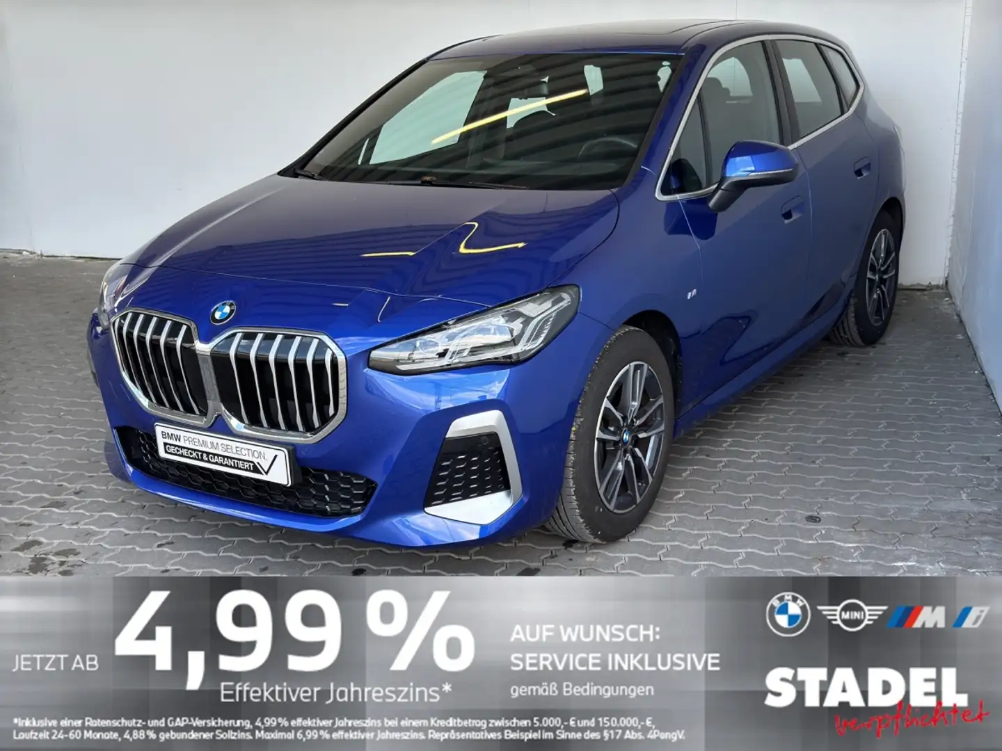 BMW 216 i Active Tourer M Sport Navi.LED.AHK.Pano.DA+ Blauw - 2