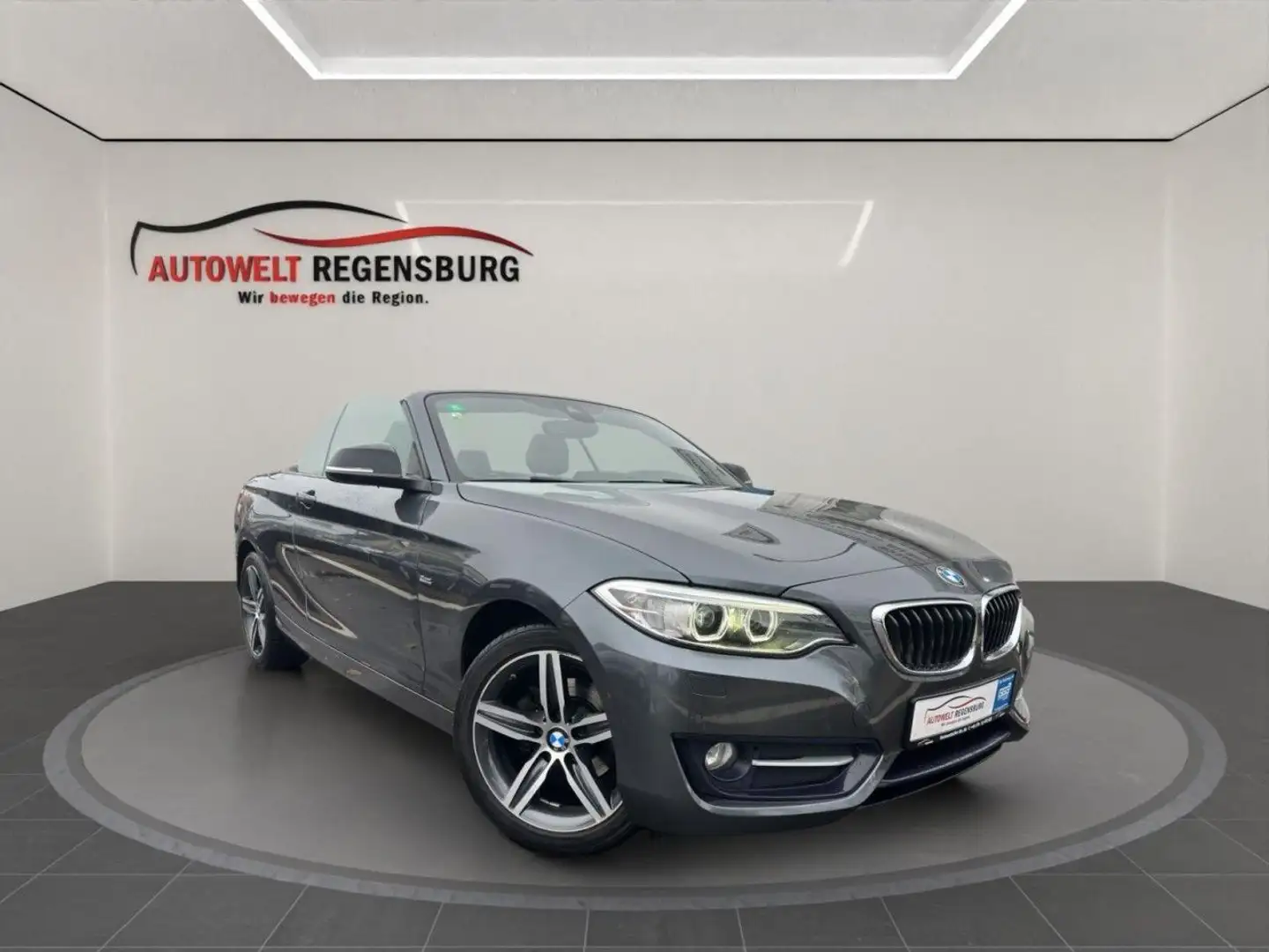 BMW 218 d Cabrio Sport Line 1.HAND PDC XEN LED TEMP Grigio - 1
